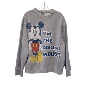 Vintage Disney Store Mickey Mouse Sweatshirt Crew Neck I’m the Original Mouse